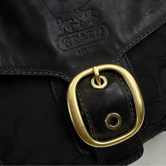 🐝 Coach Signature Bleecker Bag Black
F0794-11434 and Wallet Braided Leather - Picture 8 of 16